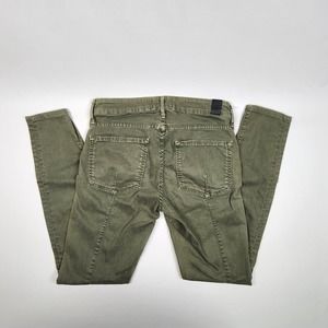 VINCE | Green Contoured Stitching Skinny Jeans, Size 27